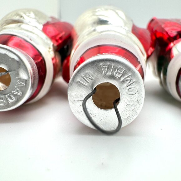 Bradford Novelty Christmas Trimmeries Hand Decorated Glass Santa Ornaments 4-Pac - Picture 3 of 11